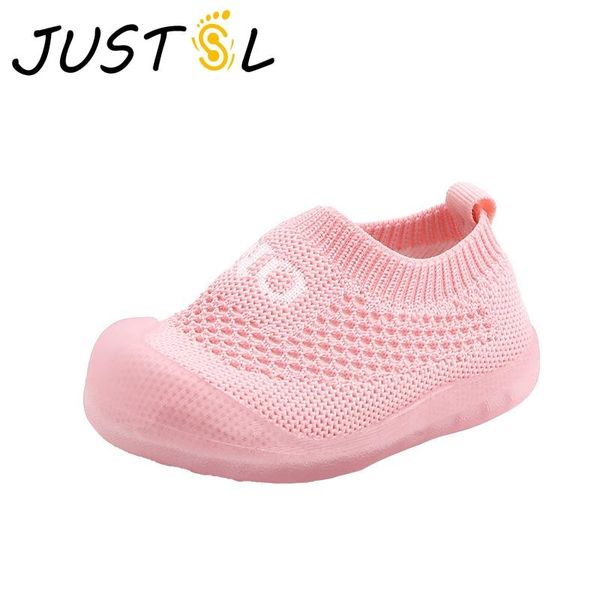 

sneakers justsl 2021 spring infant baby first walk shoe soft bottom toddler shoes for 0-1-3 year old boys girls, Black;red