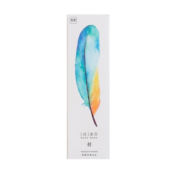 

bookmark vividcraft 30pcs cute creative colorful feather paper stationery bookmarks book clip office accessories school supplies