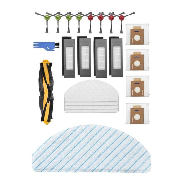 

vacuum cleaners brush filters mop cloth with 50pcs disposable cloths cleaning for ecovacs deebot ozmo t8 aivi max robot