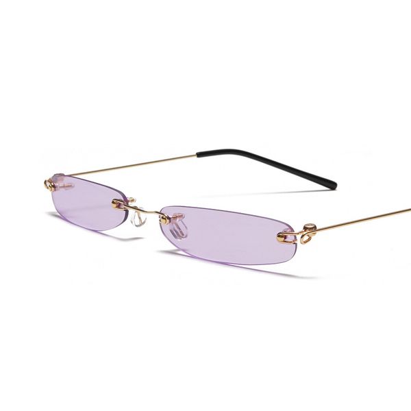 

narrow sunglasses men rimless summer 2021 red blue black rectangular sun glasses for women small face selling