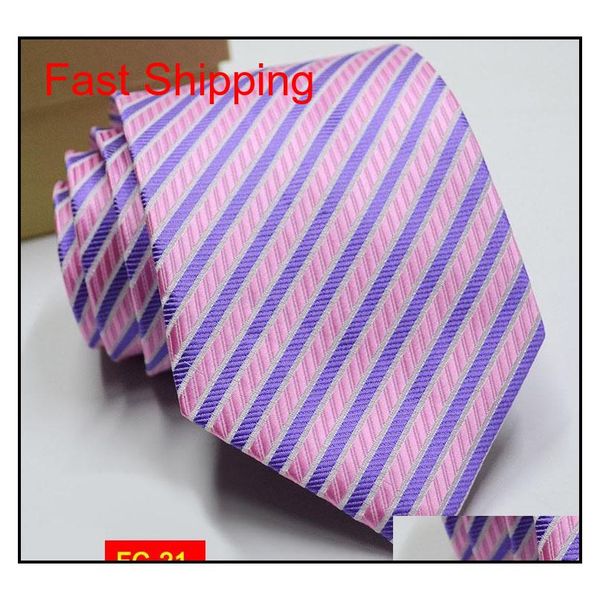 

high-end silk necktie fashion design mens business silk ties neckwear jacquard business tie wedding qylnyr bdefashion, Blue;purple