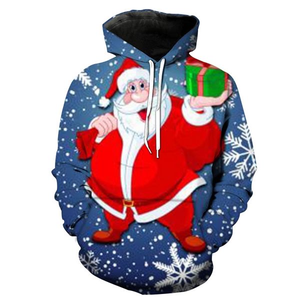 

men's clothing element pattern hoodie sports leisure 3d digital men's round neck pullover, Black
