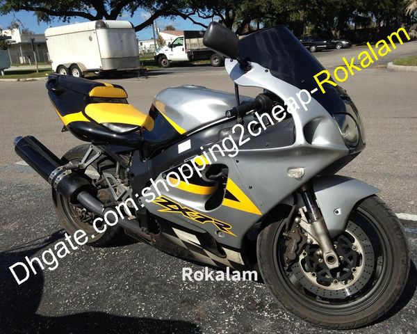 Kawasaki Ninja ZX-7R için Kaplama Kiti 1996 1997 1998 1999 2000 2001 2002 2003 ZX7R ZX 7R Gri Siyah Motosiklet Kukuletaları Uydurma