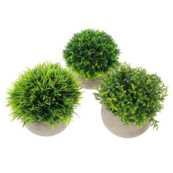 

decorative flowers & wreaths 3pcs half pulp deskgreen plant pot healthy adornments