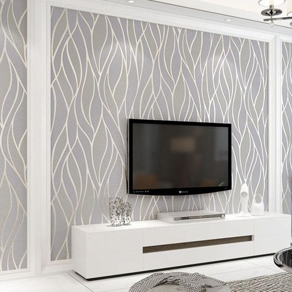 

wallpapers modern european striped 3d wallpaper roll home decoration thick deerskin wall sticker bedroom living room background