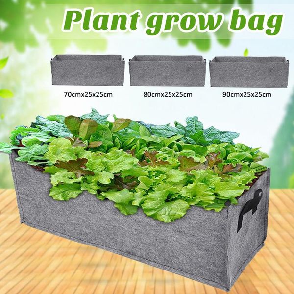 

planters & pots 70/80/90cm grow bags fabric raised garden bed square flower bag vegetable planting planter pot with handles