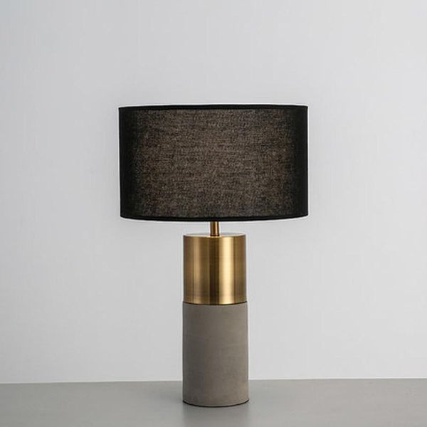 

table lamps led concrete modern lamp desk light shade fabric ball for bedroom living room floor bedside designs