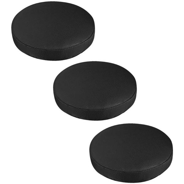 

chair covers 3pcs round cloth seat black stretch stool home decoration