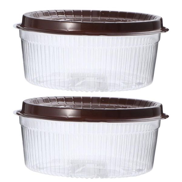 

gift wrap 20pcs transparent cake pastries box 8 inch muffin holders cupcake cases boxes (black)