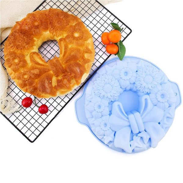 

sile cake mold bow pattern 3d christmas baking mold food grade sile easy to demold desse qyloww