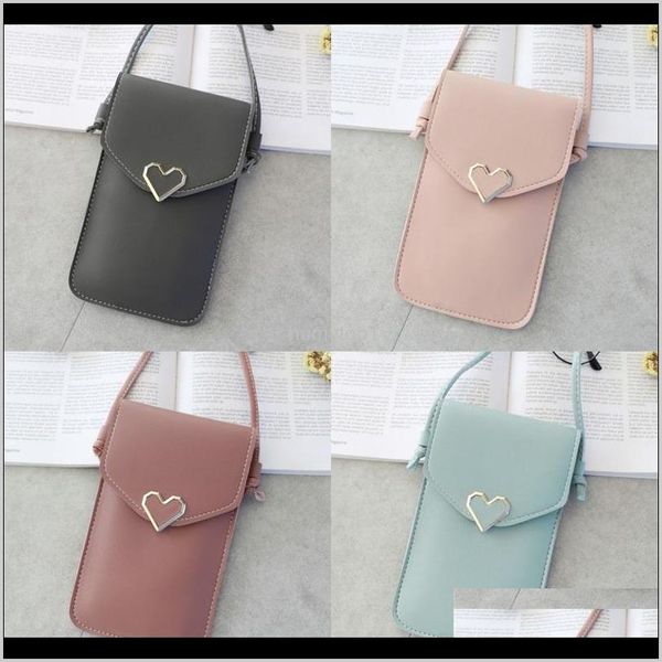 

buckle women shoulder bag heart shaped transparent touch screen retro mobile phone bags student simplicity wallet fashion 3 4jj m2 vig ftnud