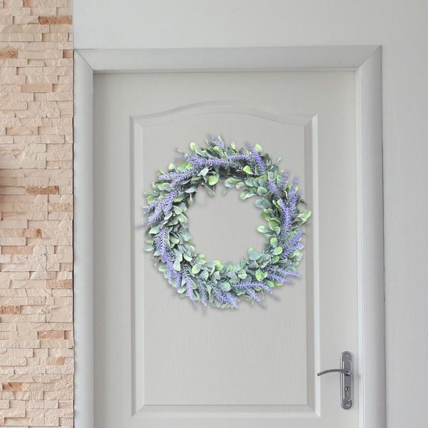 

decorative flowers & wreaths christmas decor simulation lavender wreath wall door hanging year gift durable multiple-uses lovely art crafts