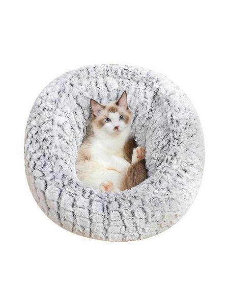 

cat beds & furniture pet bed cotton nest comfortable house with adjustable drawstring for autumn winter warm mat small dog puppy