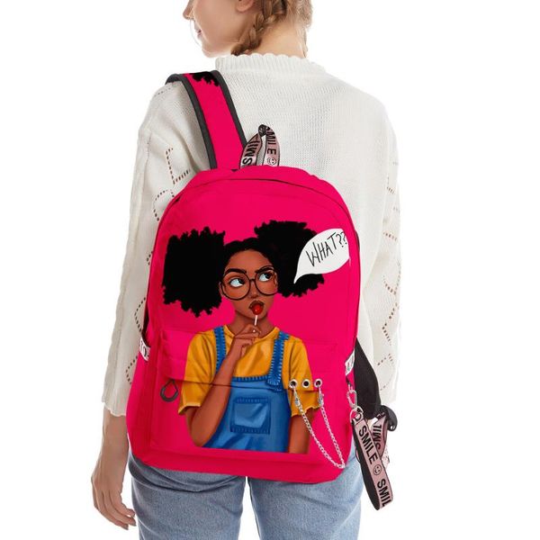 

backpack 3d african girls printed lapbag travel children boys primary and middle school students schoolbag