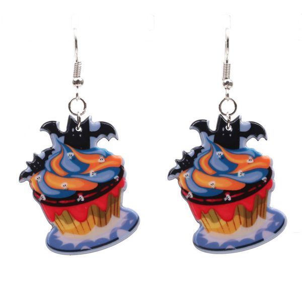 

halloween cake pattern earrings high-quality kirsite fan fashion collection