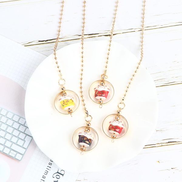 

lucky cat car hanging pendant charm good luck wealth safety fengshui