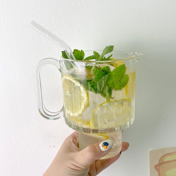 

wine glasses transparent glass cup large-capacity beer cocktail ins girl water for drinking coffee mug beverage juice