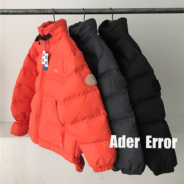 

2021 new ader error down coats jacket men women 1:1 zipper thick adererror coat safety button collar inside tag label cxlh, Black