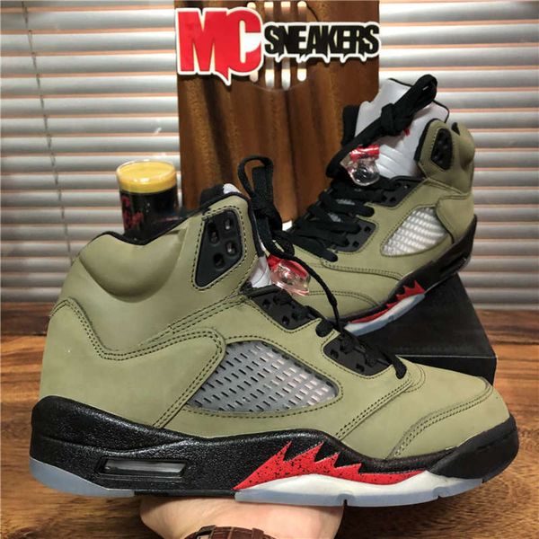 

white sails 3 fire red oregon jumpman 5 5s basketball shoes travis scotts michigan oil grey running sneakers men sport trainers, Black