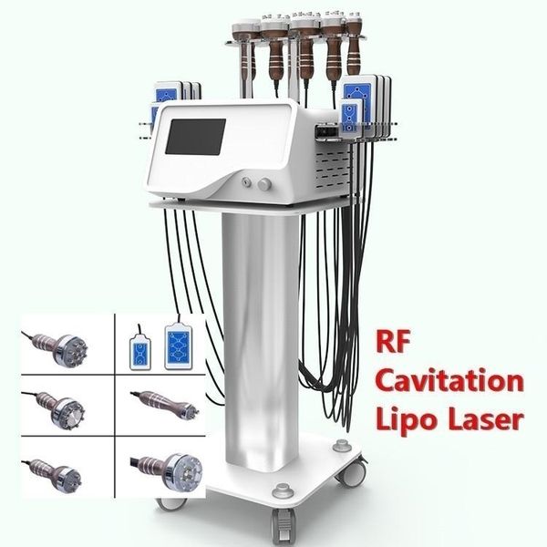 Promoção 6 em 1 cavitação de emagrecimento ultra-sônico / de vácuo radiofrequência laser lipo / máquina para SPA DHL FedEx