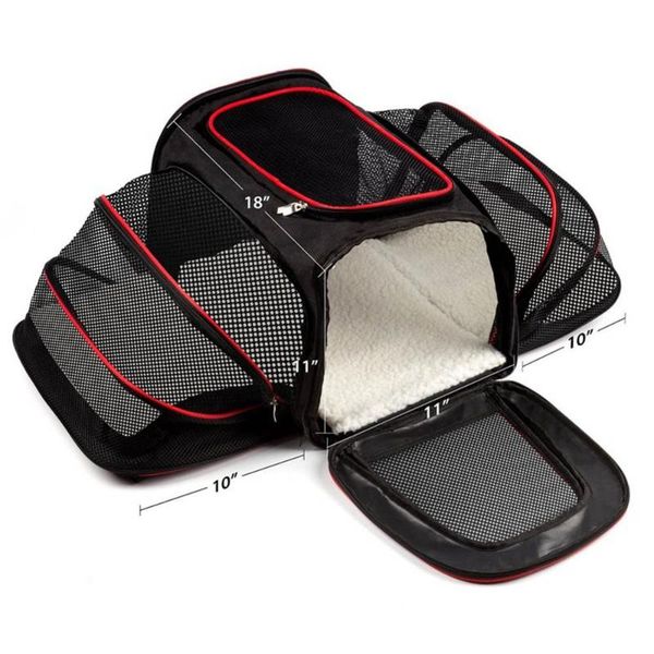 

dog apparel extensible pet carrier approved car seat for small dogs cats soft side box portable kennel travel bag