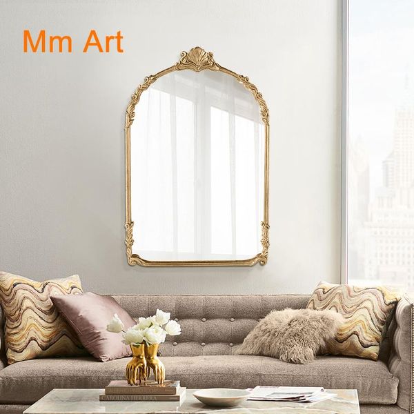 

mirrors european retro carved mirror cosmetic bathroom living room sofa background wall dining side porch