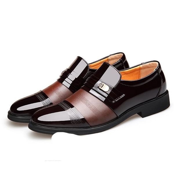 

dress shoes microfiber leather men oxford casual business office simple plus size male formal wedding db0352, Black