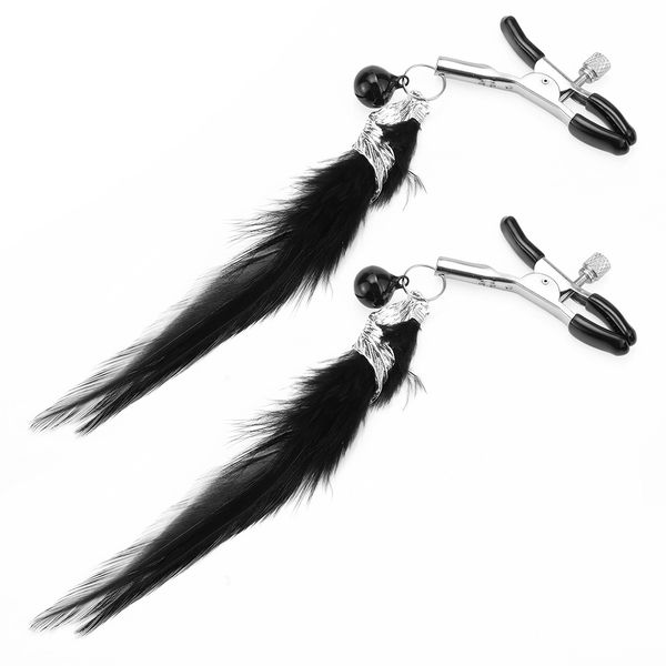 

toys teasing nipple clip metal fan-shaped feather sm nipples stimulate punishment training men and women flirting