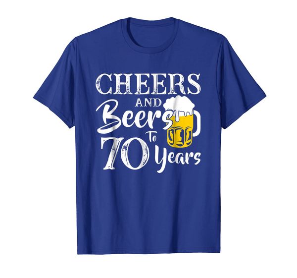 

cheers and beers 70 years old 70th birthday gift 1948 shirt, White;black