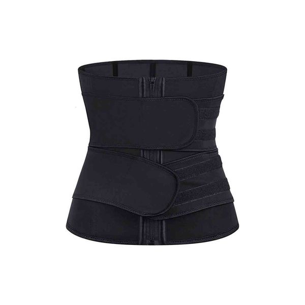 

waist tummy shaper neoprene steel 9 double belt zipper shaped waist clip