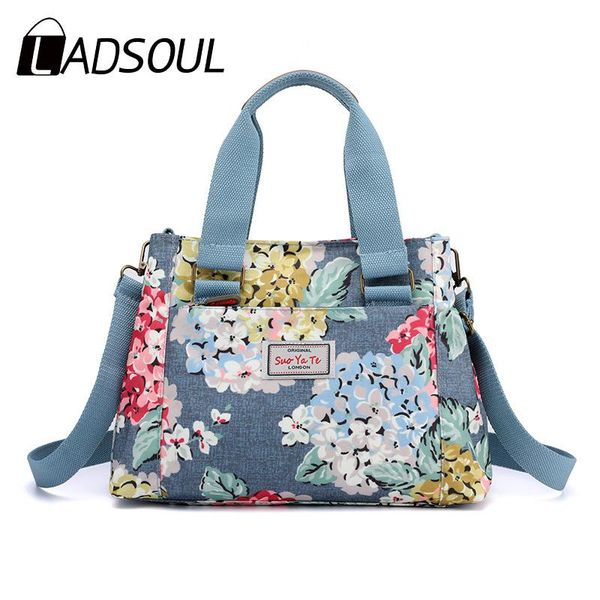 

evening bags ladsoul nylon ladies crossbody bag handle vintage bolsas three main pockets,women handbags female shoulder