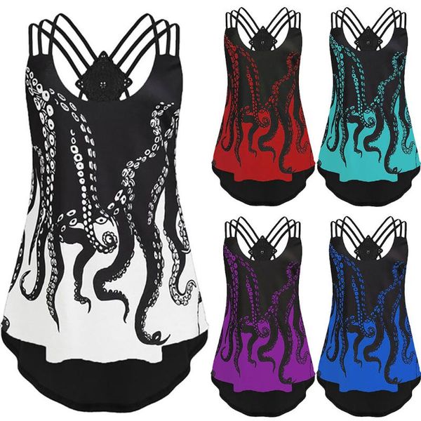 

women's tanks & camis women ocs print tank ladies spaghetti strap fashion vest summer camisole casual sleeveless female blusas, White