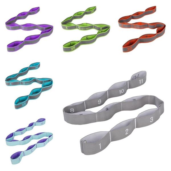 

fitness exercise resistance bands yoga pull strap belt polyester latex elastic latin dance stretching band loop yoga pilate