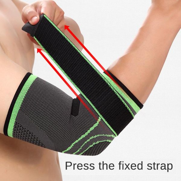 

elbow & knee pads elastic bandage tennis support protector basketball running volleyball compression adjustable pad brace, Black;gray