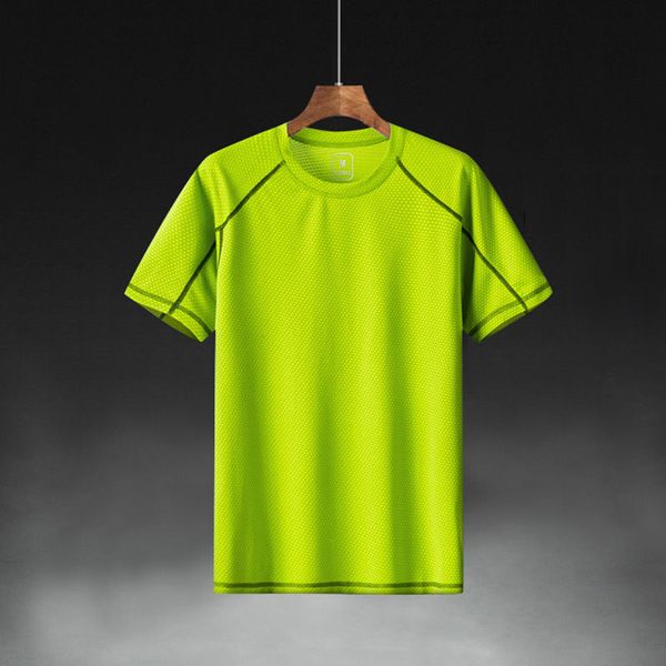 

quick-drying clothes men's short-sleeved green loose suit summer outdoor sports t-shirt, Black;yellow