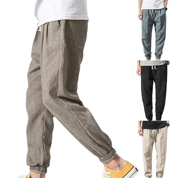 

fashion effects color tree chord summer random loose long harm book men sports casual broek joggers, Black