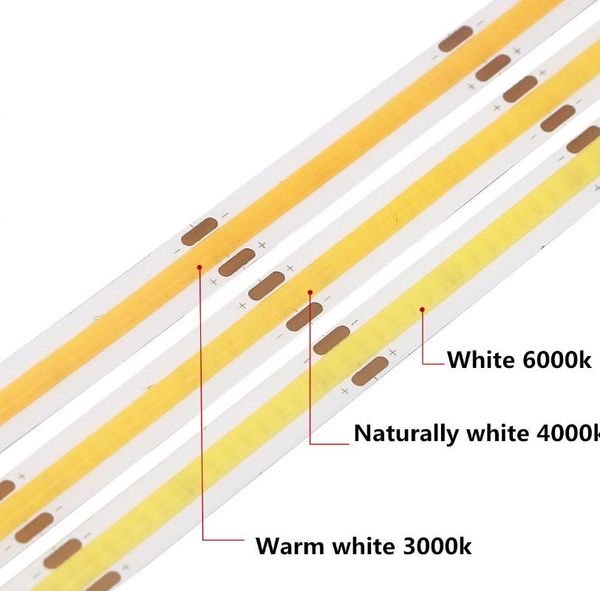 

24v high density led strip lights,not waterproof flexible cob fob tape lights 384/528leds/m bar for decoration lighting strips