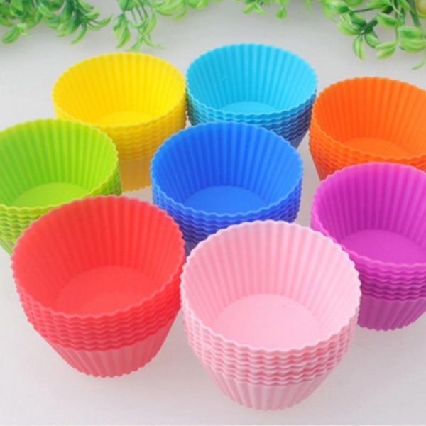 

cake tools 10pcs silicone diy baking cup muffin colorful party mold kitchen decoration accessories