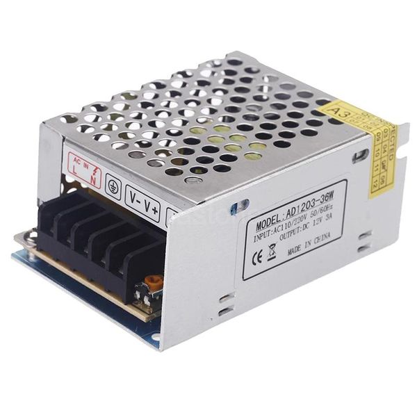 

ac 100v~240v to dc 12v 3a 36w voltage transformer switch led strip power supply