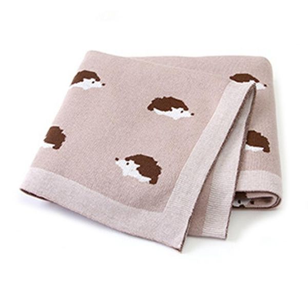 

100x80cm baby stroller crib knitted blanket newborn swaddle wrap bedding quilts b2qd