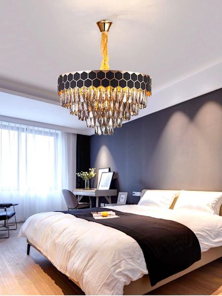 

nordic led chandelier crystal lustre restaurant living room bedroom decoration luminaire crystal glass chandelier lightingdevice