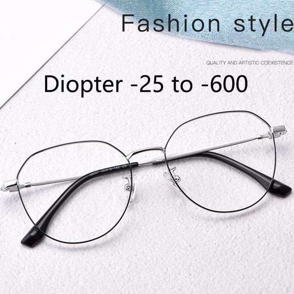 

sunglasses fashion titanium myopia glasses ultralight nearsighted eyewear men women shortsighted minus diopter -1.25 -1.5 -2.25, White;black