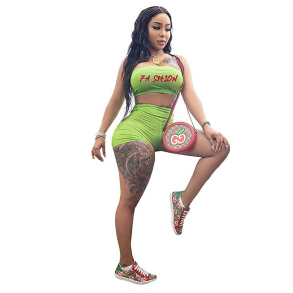 

2021 plus size printed two piece outfits crop women biker shorts 2 piece sweat suit y2k harajuku female tracksuit set, Black;gray