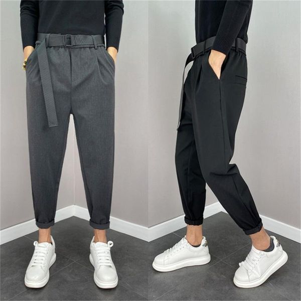 

men's pants 2021 mens streetwear wide leg male vintage casua joggers men harajuku korean fashions harem moda masculina, Black