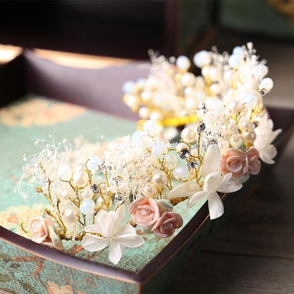 

hair clips & barrettes bride headband band flower women wedding headwear jewelry accessories dropship, Golden;silver