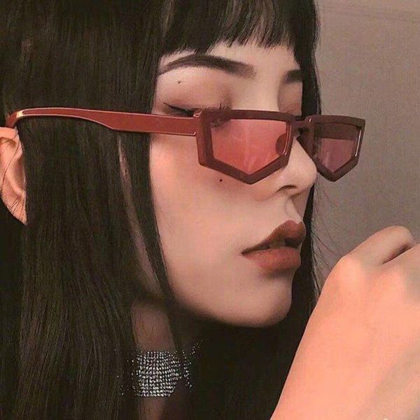 

sunglasses vintage women retro square gradient shield red sun glasses female luxury designer small eyewear, White;black