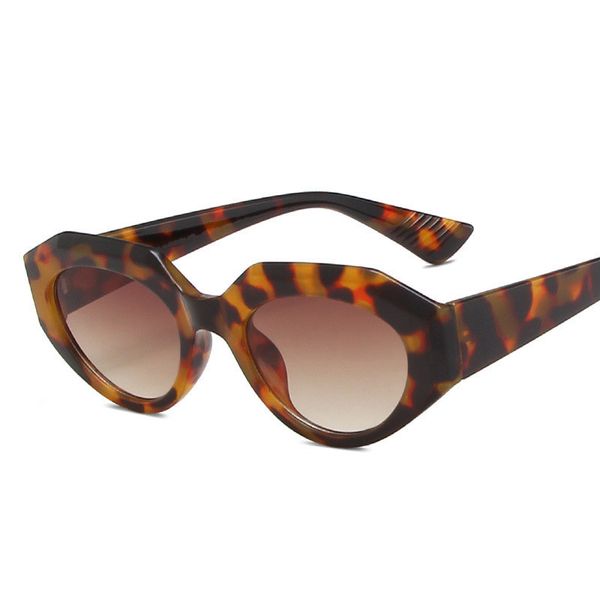 

2020 fashion brand design rectangle sunglasses men black leopard summer smale retro sun glasses for womentravel uv400