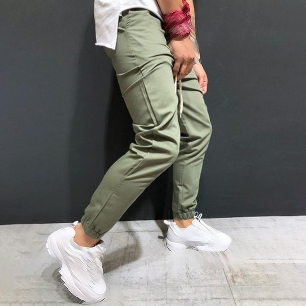 

men's pants men athlete trouser plus size casual fashion running pencil skinny, Black