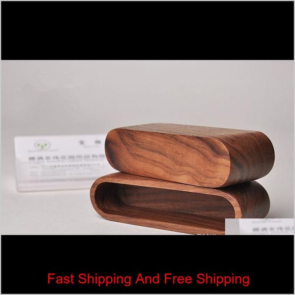 

rustic wood name card holder desk accessories home office supplies smooth wooden stable business card holder s qylhyz petsyard