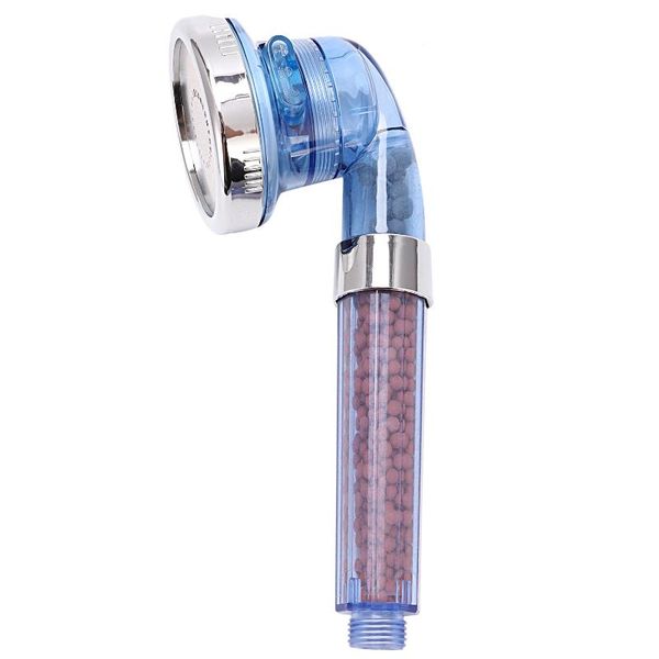

bathroom shower heads 3 function adjustable jetting filter high pressure water saving head handheld blue